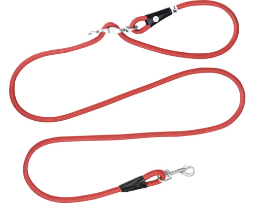 Laisse pour chien rouge avec mousquetons