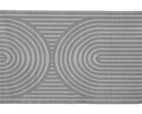 Tapis d'extérieur Circle gris blanc 120x180 cm