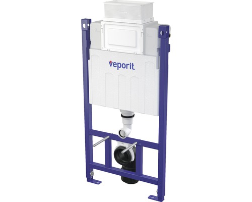 Bâti-support veporit. pour WC suspendu ICUBOX WC 858 Duo h: 858 mm actionnement par devant et par le dessus avec conduit d'introduction