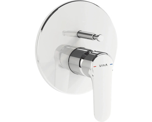 Robinet de baignoire encastré VitrA Root Round chrome A42830EXP sans corps de base à encastrer Mitigeur monocommande pour lavabo Logo Vitra