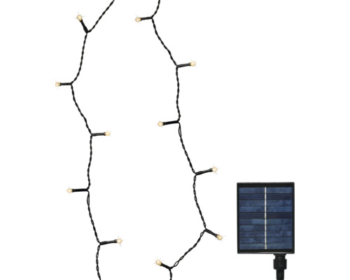 Guirlande lumineuse LED solaire basique Lumineo 18 m 240 LED couleur d'éclairage blanc chaud Guirlande solaire avec lumières LED