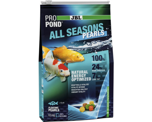 JBL Pro Pond All Seasons Pearls Aliments pour poissons, conditionnement de 0,5 kilogramme