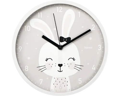 Wanduhr mit Hasenmotiv
