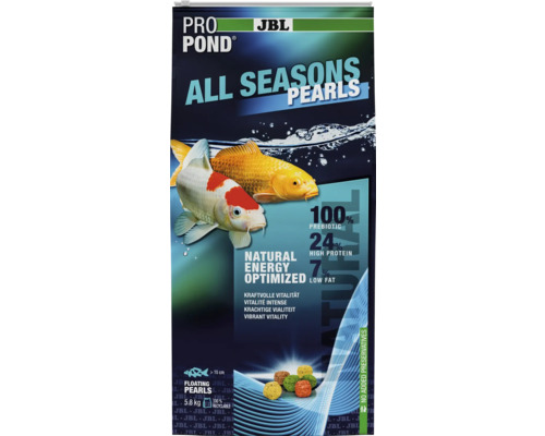 Teichfischfutter JBL PRO POND ALL SEASONS PEARL 5,8 kg Teichfutterkügelchen für Koi und Teichfische JBL Pro Pond All Seasons Pearls Fischfutter im 5,8 Kilogramm Sack
