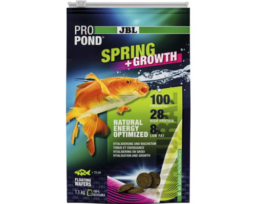 Teichfischfutter JBL PRO POND SPRING + GROWTH 1,1 kg Energie und Wachstumsfutter JBL ProPond Spring and Growth Fischfutter im Beutel