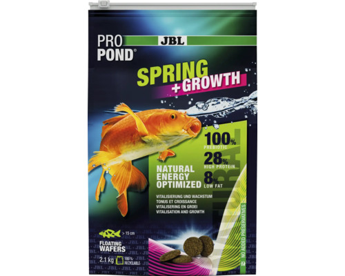 Teichfischfutter JBL PRO POND SPRING + GROWTH 2,1 kg Energie und Wachstumsfutter JBL Pro Pond Spring plus Growth Teichfutter, 2,1 Kilogramm Packung