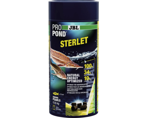 Nourriture pour poissons de bassin JBL PRO POND STERLET 0,5 kg nourriture pour esturgeons Aliment pour poissons JBL Pro Pond Sterlet en conditionnement