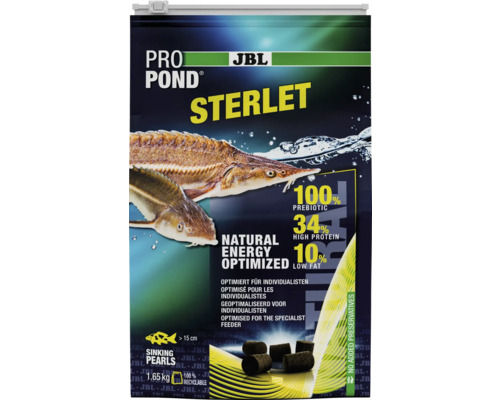 Teichfischfutter JBL PRO POND STERLET 1,5 kg Störfischfutter JBL Pro Pond Sterlet Fischfutterpackung
