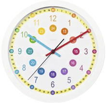 Wanduhr mit Lernfunktion zur Uhrzeit