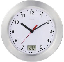 Horloge murale analogique avec affichage de la température