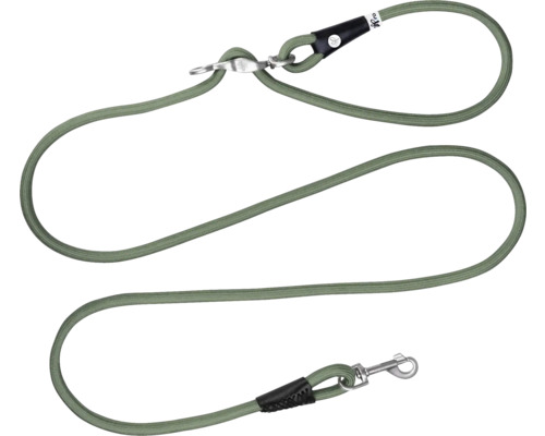 Laisse pour chien verte en corde avec mousqueton