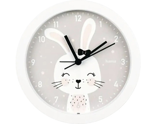 Analoge Kinderuhr mit Hasenmotiv