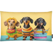 Coussin décoratif avec motif de teckel