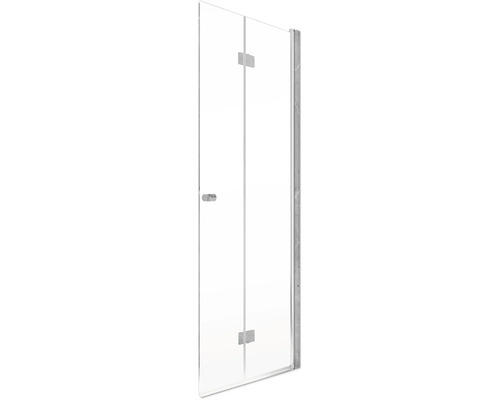 Paroi de douche avec porte pivotante en verre
