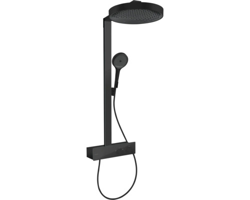 Duschpaneel mit Thermostat hansgrohe Rainfinity Showerpipe 360 1jet mit ShowerTablet 350 schwarz matt 26853670 Duschpaneel mit Thermostat hansgrohe Rainfinity Showerpipe 360 1jet mit ShowerTablet 350 schwarz matt 26853670