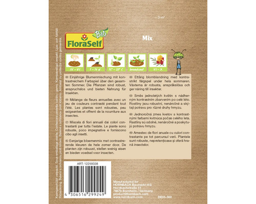 FloraSelf Logo. Einjährige Blumenmischung für den ganzen Sommer.
