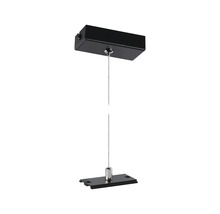 Suspension de lampe avec boîtier métallique et câble en acier