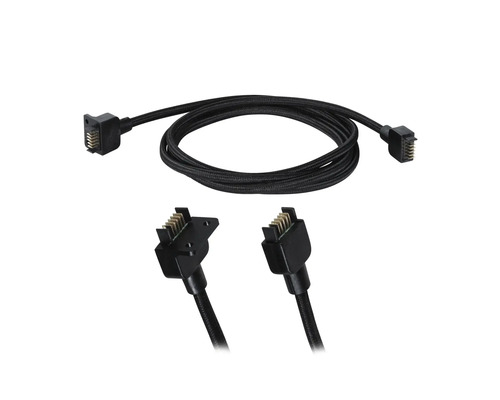 Câble de connexion noir avec connecteurs