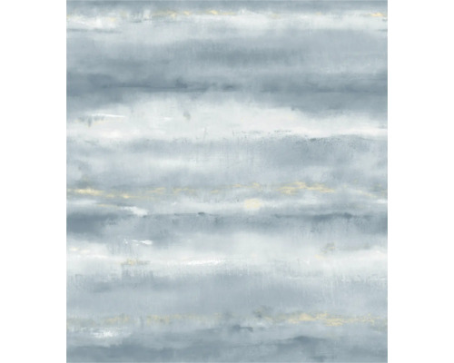 Digitaldruck Vlies 367706 Florentine 4 Aquarell blau 5-tlg. 300 x 265 cm Tapete mit horizontalem Streifenmuster