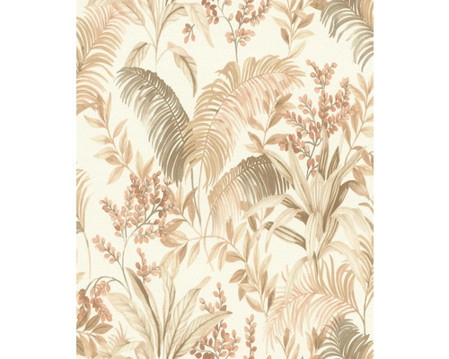 Vliestapete 481921 Florentine 4 Blätter beige Tapete mit Pflanzenmuster