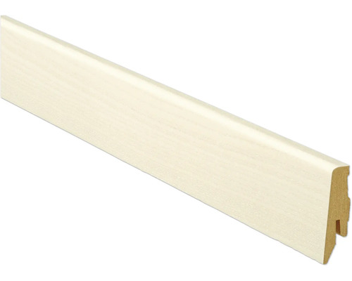 Sockelleiste SKL60 Esche grauweiß 20x60x2600 mm inkl. 6 Clips Sockelleiste aus Holz