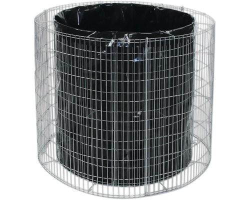 Komposter aus Drahtgitter mit Folie