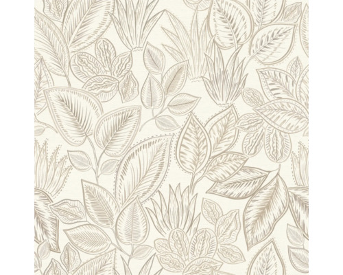 Vliestapete 692419 Country Charme Blätter beige Tapete mit Blattmuster