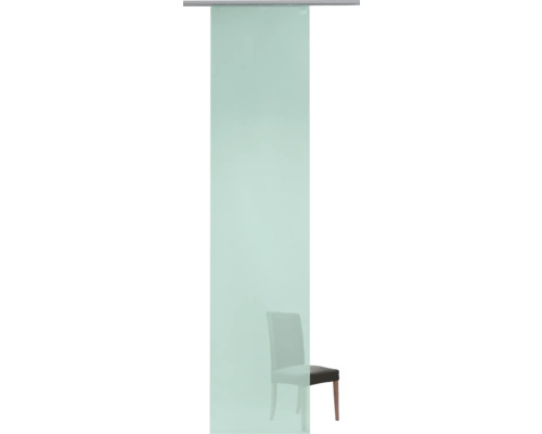 Schiebetür aus Glas vor einem Stuhl