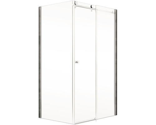 Cabine de douche avec porte coulissante en verre