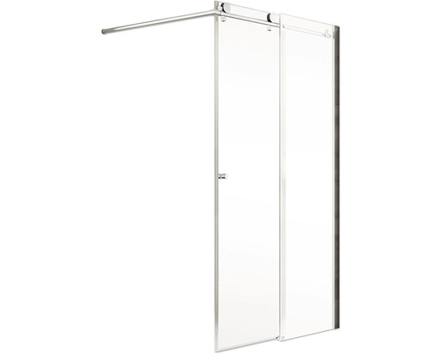 Cabine de douche avec porte coulissante en verre