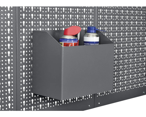 Panneau mural pour outils en métal avec récipient et sprays