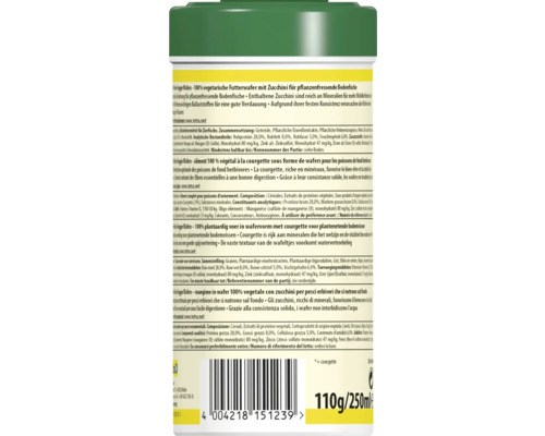 Tetra Veggie Wafers, aliment végétal pour poissons de fond herbivores