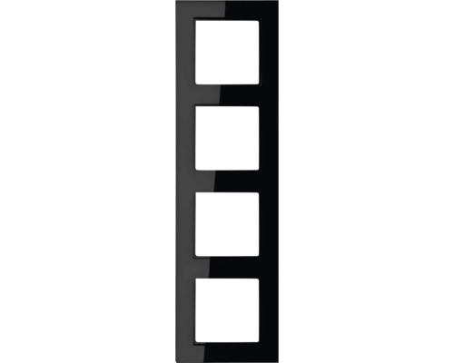 Cadre de recouvrement 4 emplacements Jung A 5584 BF SW noir série A550