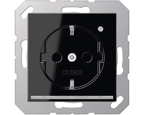 Jung A 1520-O SW LNW Steckdose mit LED-Orientierungslicht graphitschwarz/matt Serie A550 Jung A 1520-O SW LNW Steckdose mit LED-Orientierungslicht graphitschwarz/matt Serie A550