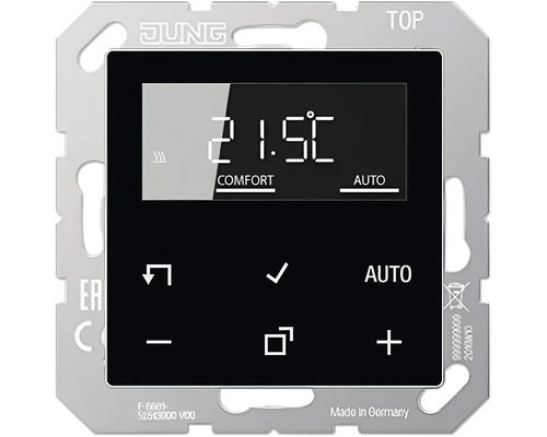 Kit thermostat d'ambiance Jung TR D A 1790 SW noir série A550