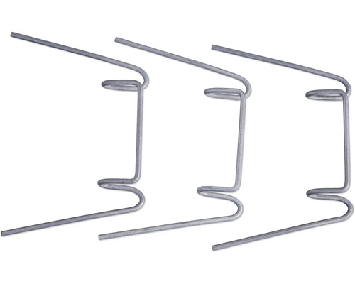 Trois supports de fixation en métal