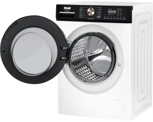 Machine à laver PKM blanche avec porte ouverte