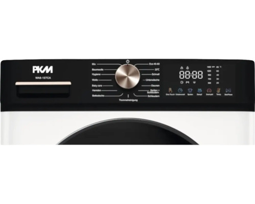Panneau de commande d''un lave-linge PKM avec programmes et affichage