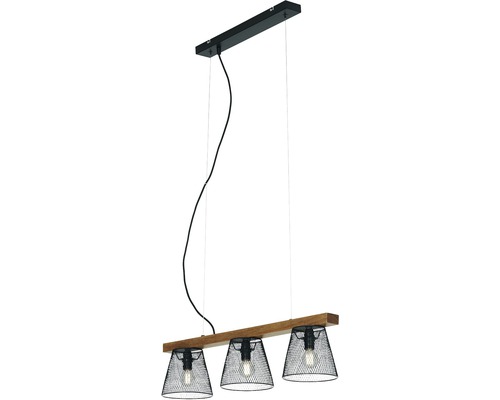 Suspension 3 ampoules hxLxl 136x65x7 cm noir