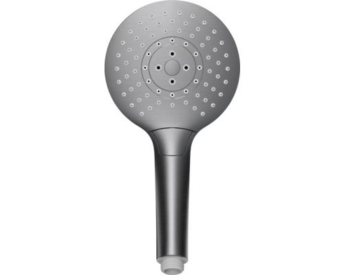 Handbrause aus Metall mit verschiedenen Strahlarten