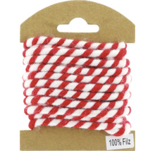 Bobine de corde en feutre rouge et blanc