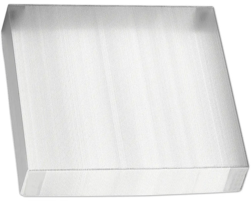 Diffuseur de lumière en verre acrylique avec structure rainurée