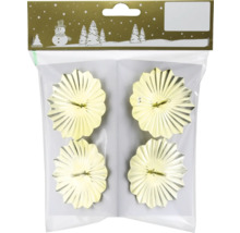 Emballage de quatre supports de bougies de Noël dorés