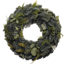 Couronne de sapin décorative avec eucalyptus pour décoration de Noël