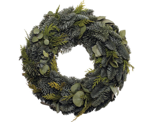 Couronne de sapin décorative avec eucalyptus pour décoration de Noël