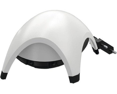 Weiße Teichbelüftungspumpe mit Stromanschluss für Gartenteiche