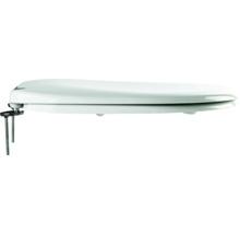 Weißer Toilettendeckel mit Befestigungsmaterial