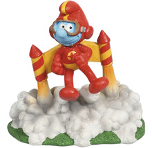 Schtroumpf astronaute figurine décorative sur nuage