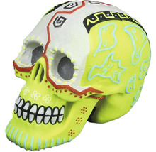 Dekorativer Totenkopf mit bunten Mustern