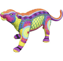Dekorative Tigerfigur mit gemusterten Verzierungen